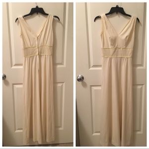 Pastel Yellow Long Evening Maxi Dress